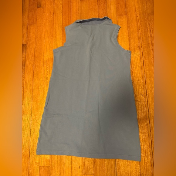 L.L. Bean Shirt Dress Women's M Light blue 98% Cotton Sleeveless Collared (b3 - Picture 3 of 10